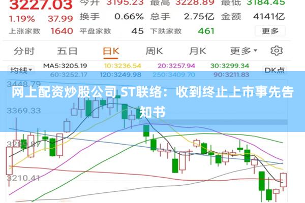 网上配资炒股公司 ST联络：收到终止上市事先告知书